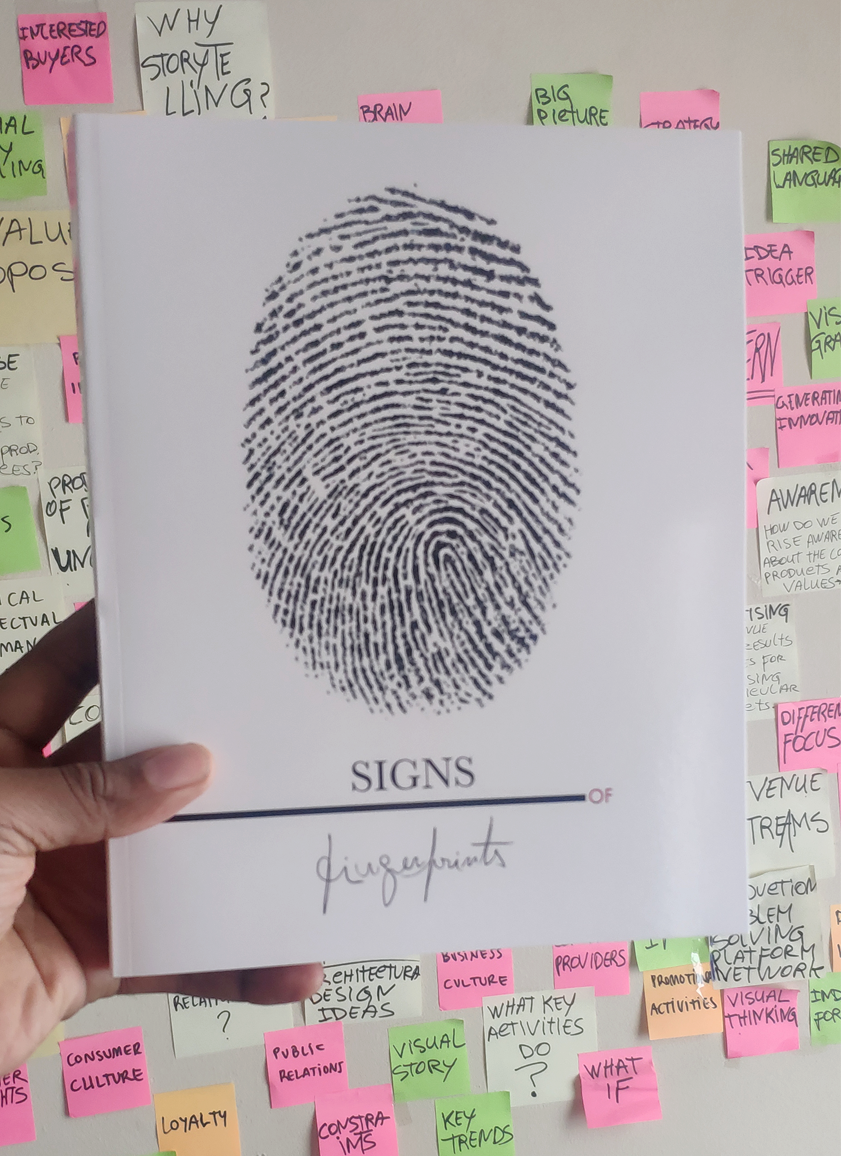 Signs of Fingerprints book cover by Carlos Simpson